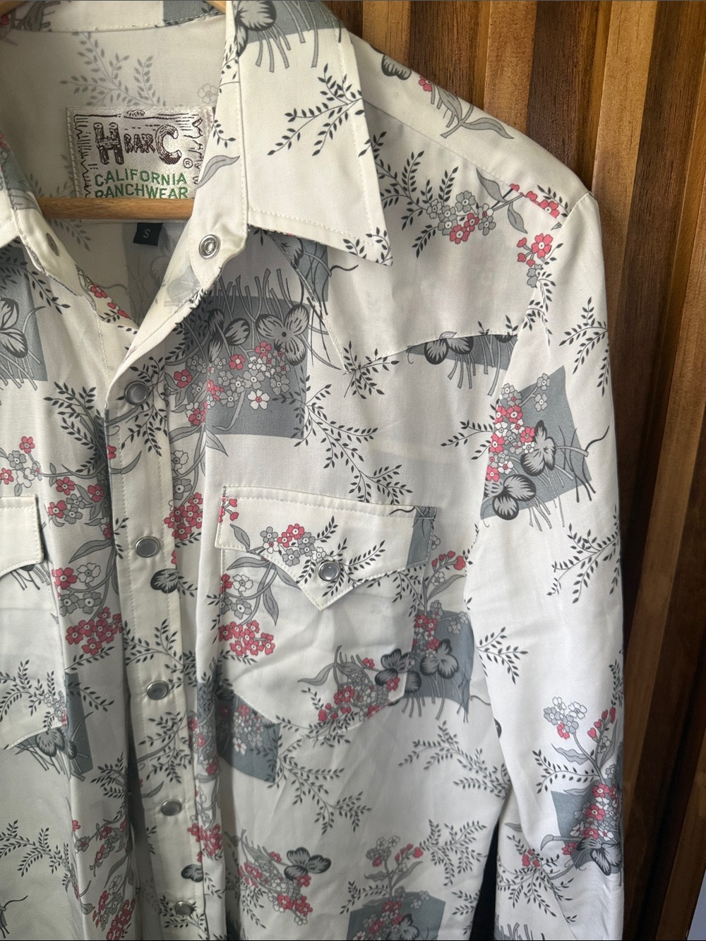 Vintage 70s H Bar C California Ranchwear Western Shirt 100% Tencel. Size S mens - Picture 7 of 11